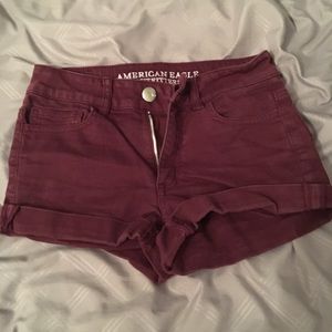 Burgundy shorts from American eagle